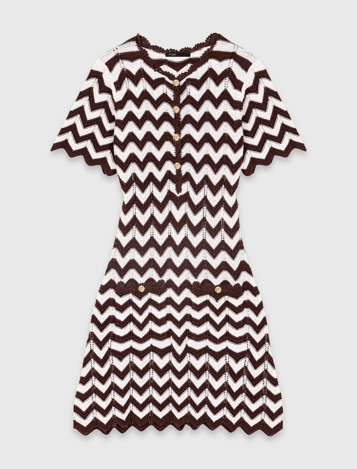 Zigzag crochet dress | Maje
