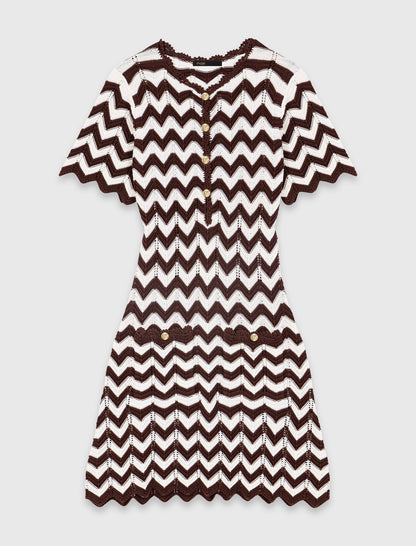 Zigzag crochet dress | Maje