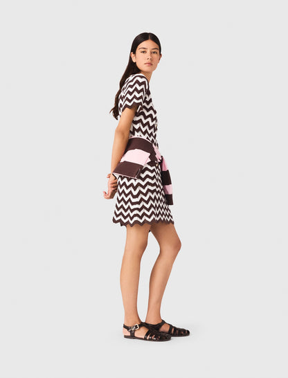 Zigzag crochet dress | Maje