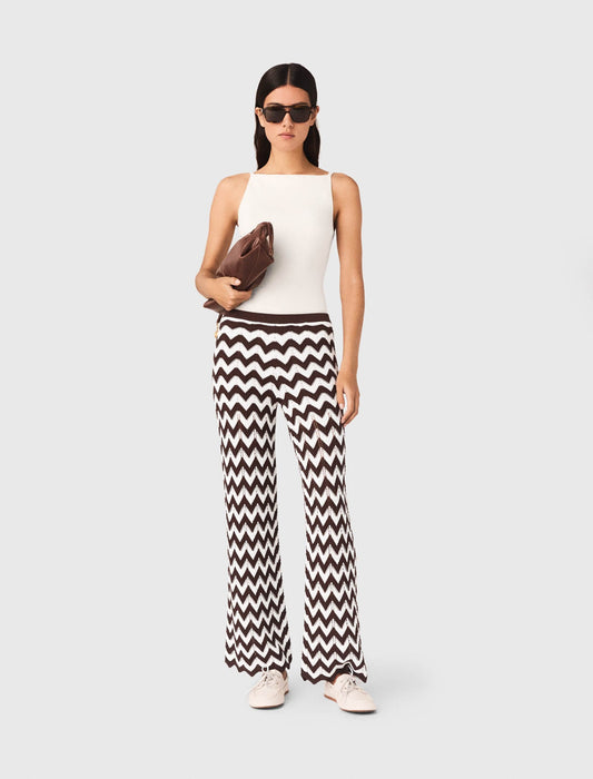 Zigzag crochet trousers | Maje