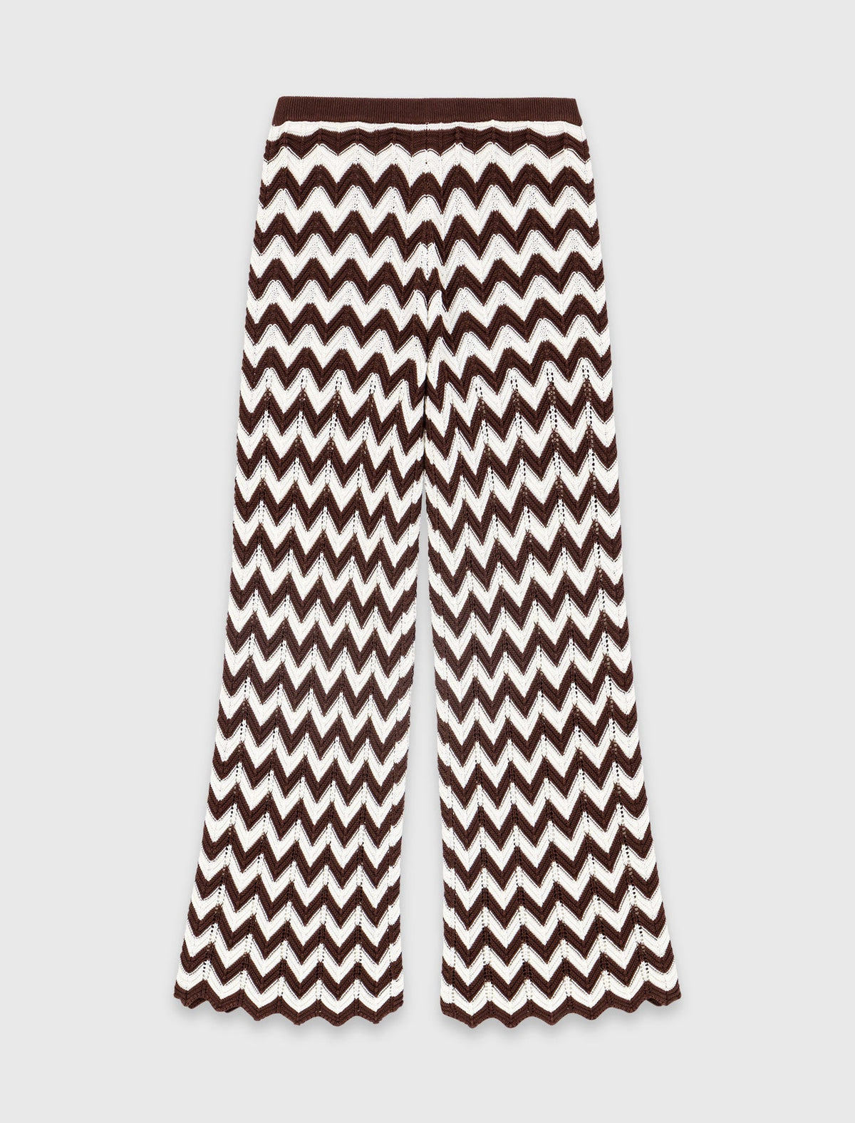 Zigzag crochet trousers | Maje