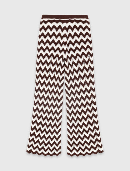 Zigzag crochet trousers | Maje