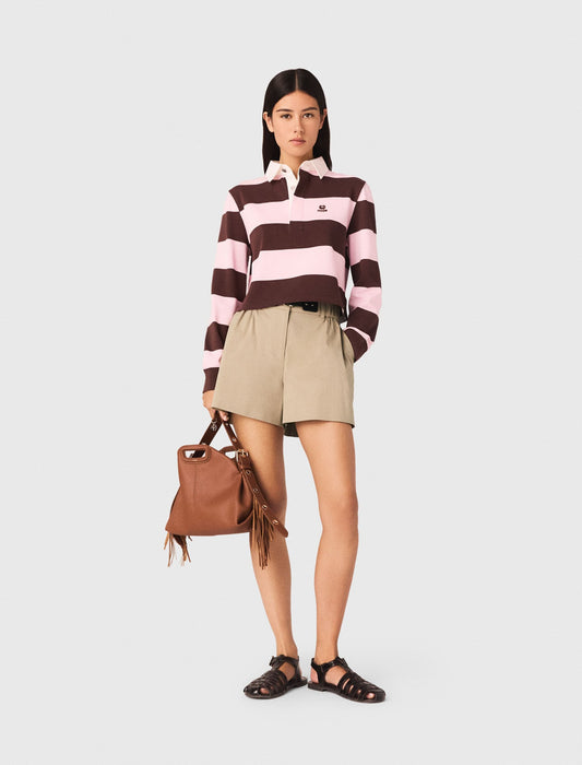 Striped polo sweatshirt | Maje
