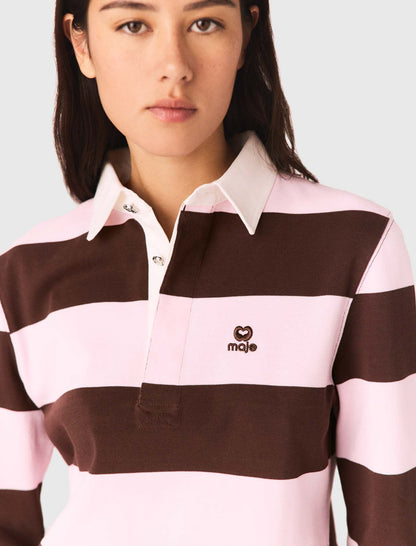 Striped polo sweatshirt | Maje