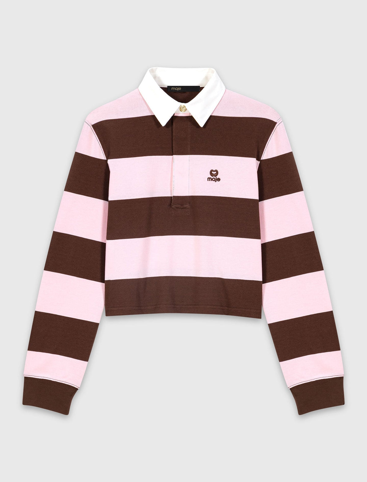 Striped polo sweatshirt | Maje