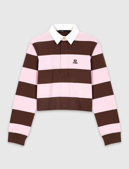 Striped polo sweatshirt | Maje