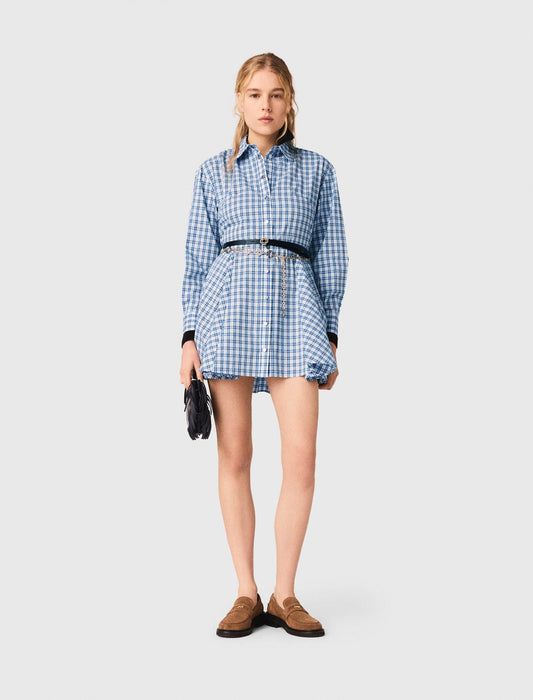 Rhinestone Shirt Dress | Maje