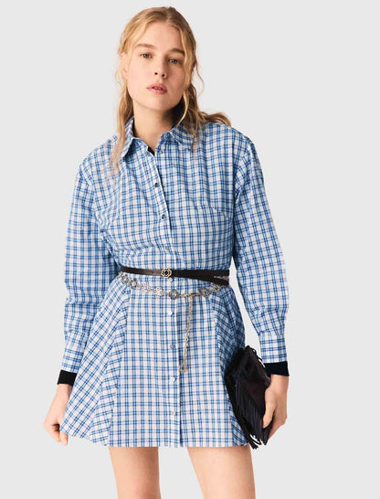 Rhinestone Shirt Dress | Maje