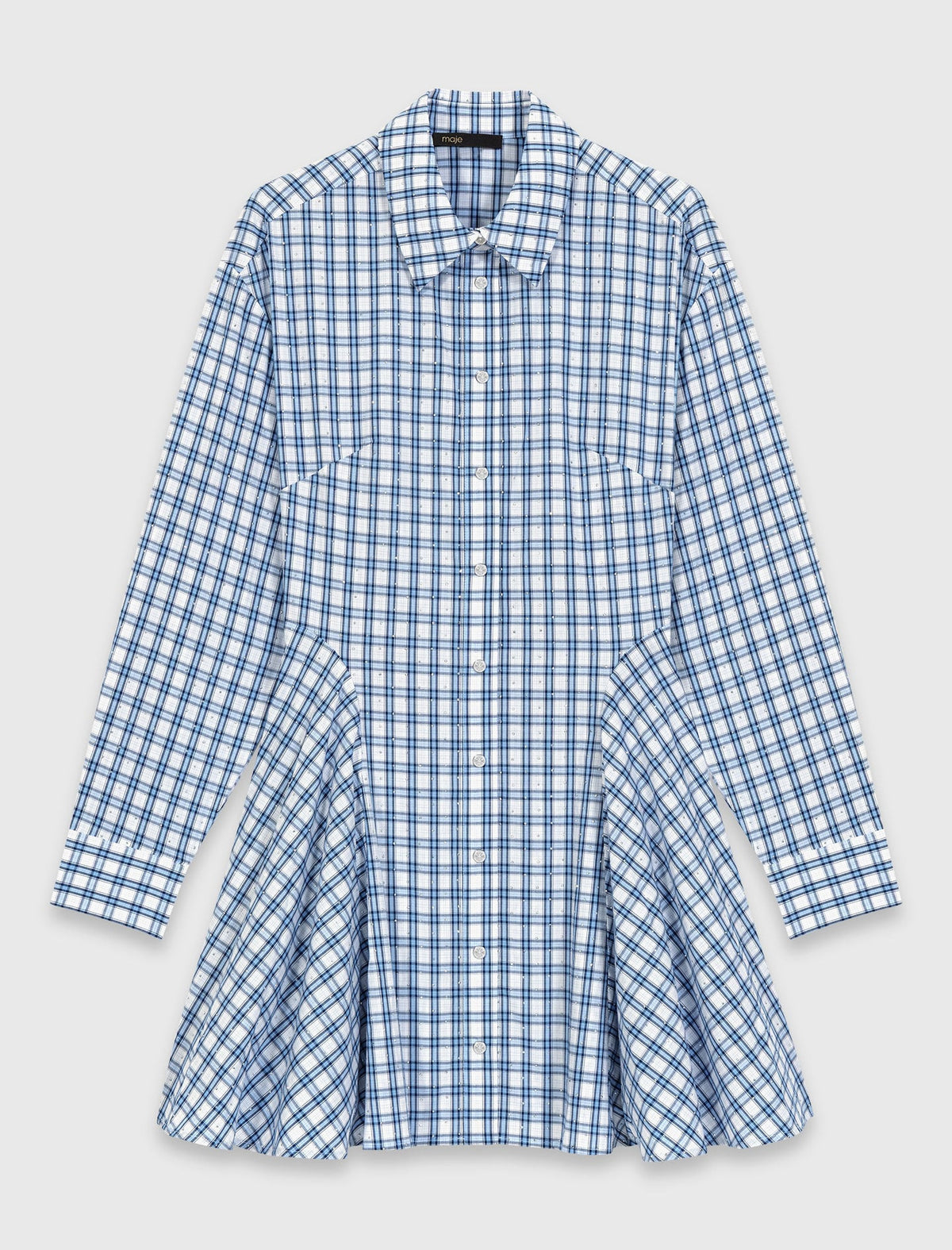 Rhinestone Shirt Dress | Maje