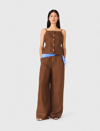 Linen blend top | Maje