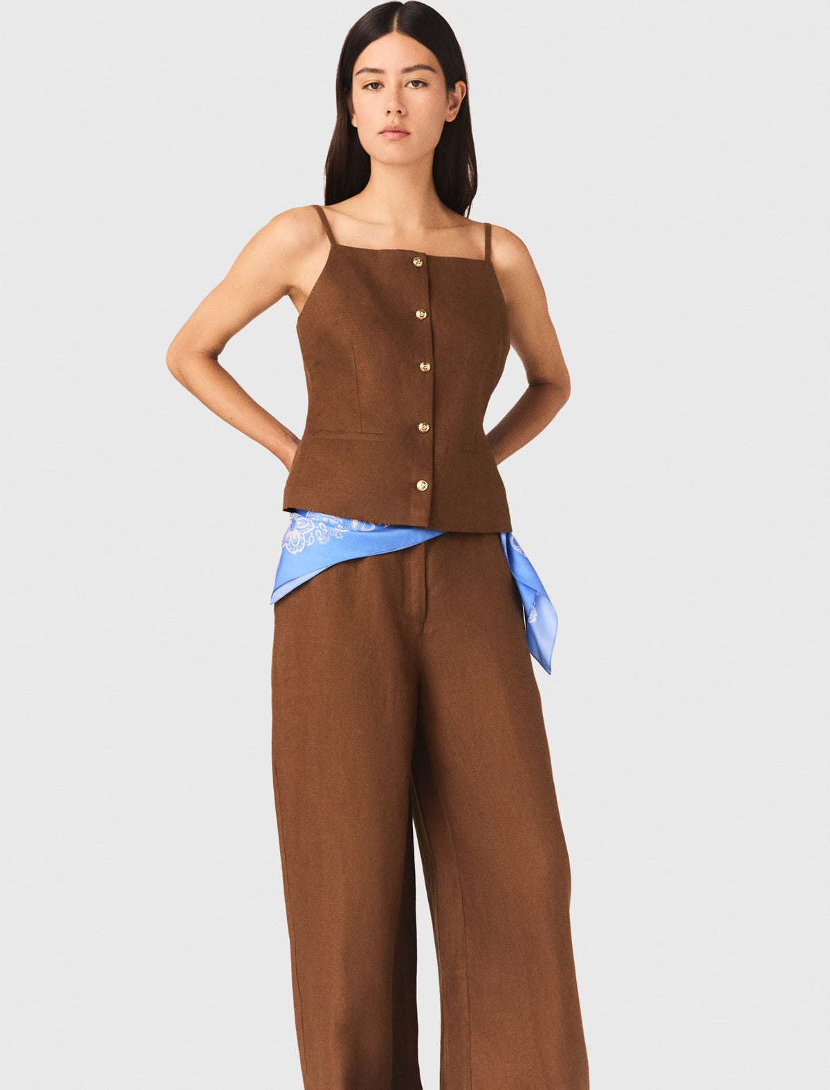 Linen blend top | Maje