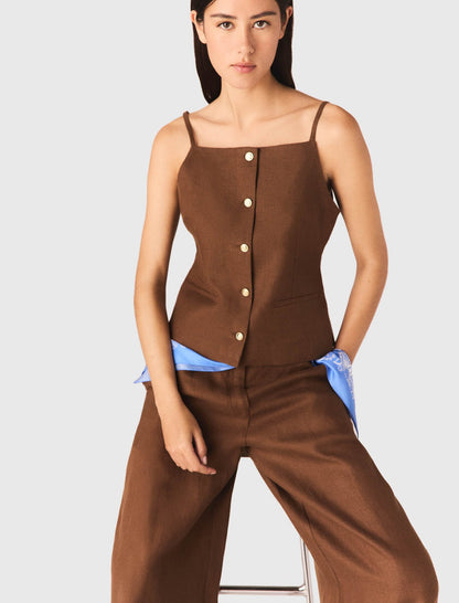 Linen blend top | Maje