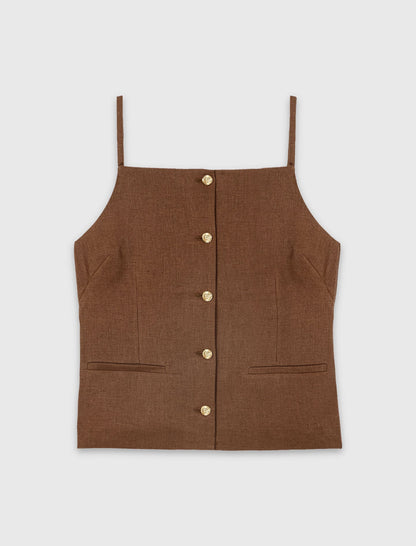 Linen blend top | Maje