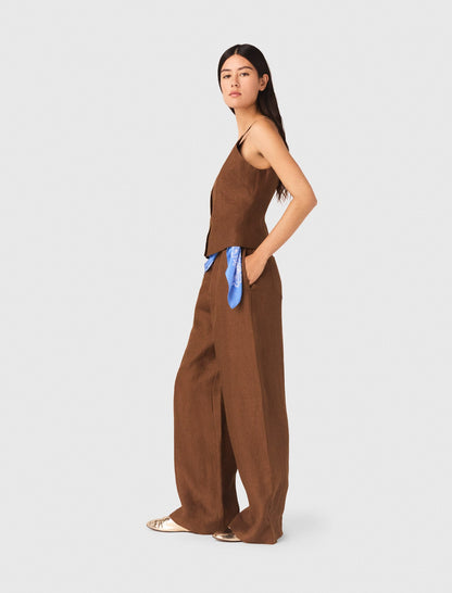 Linen blend top | Maje