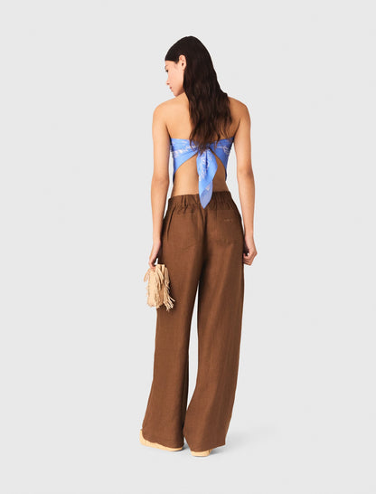 Linen-blend trousers | Maje
