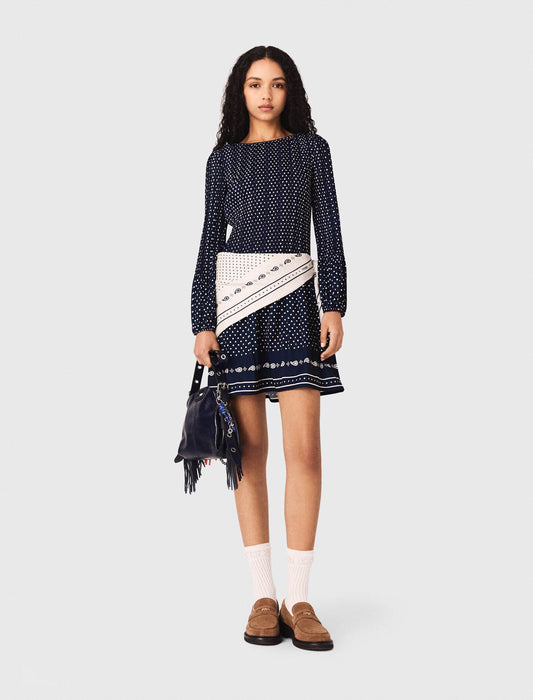 Bandana print pleated dress | Maje