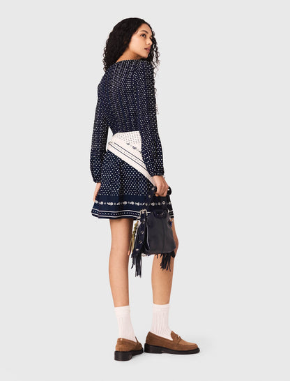 Bandana print pleated dress | Maje