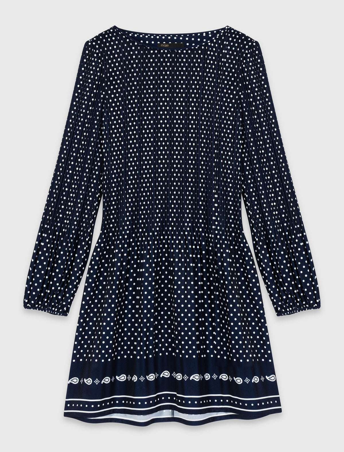 Bandana print pleated dress | Maje
