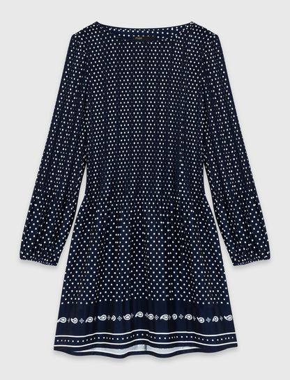 Bandana print pleated dress | Maje