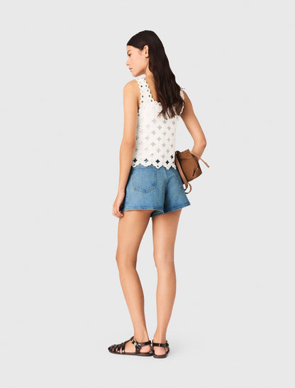 Mirrored crochet top | Maje