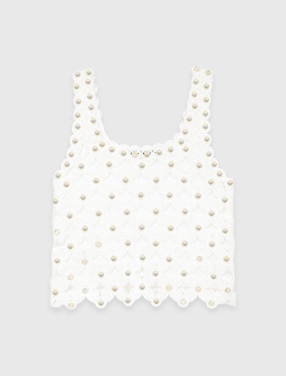 Mirrored crochet top | Maje