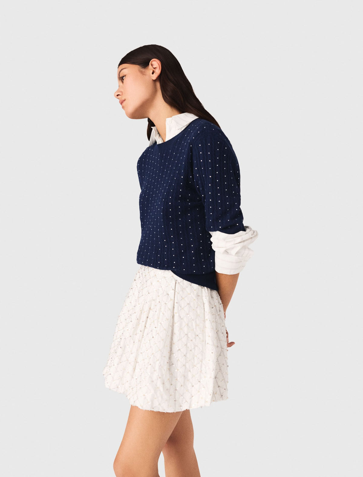 Beaded bubble skirt | Maje