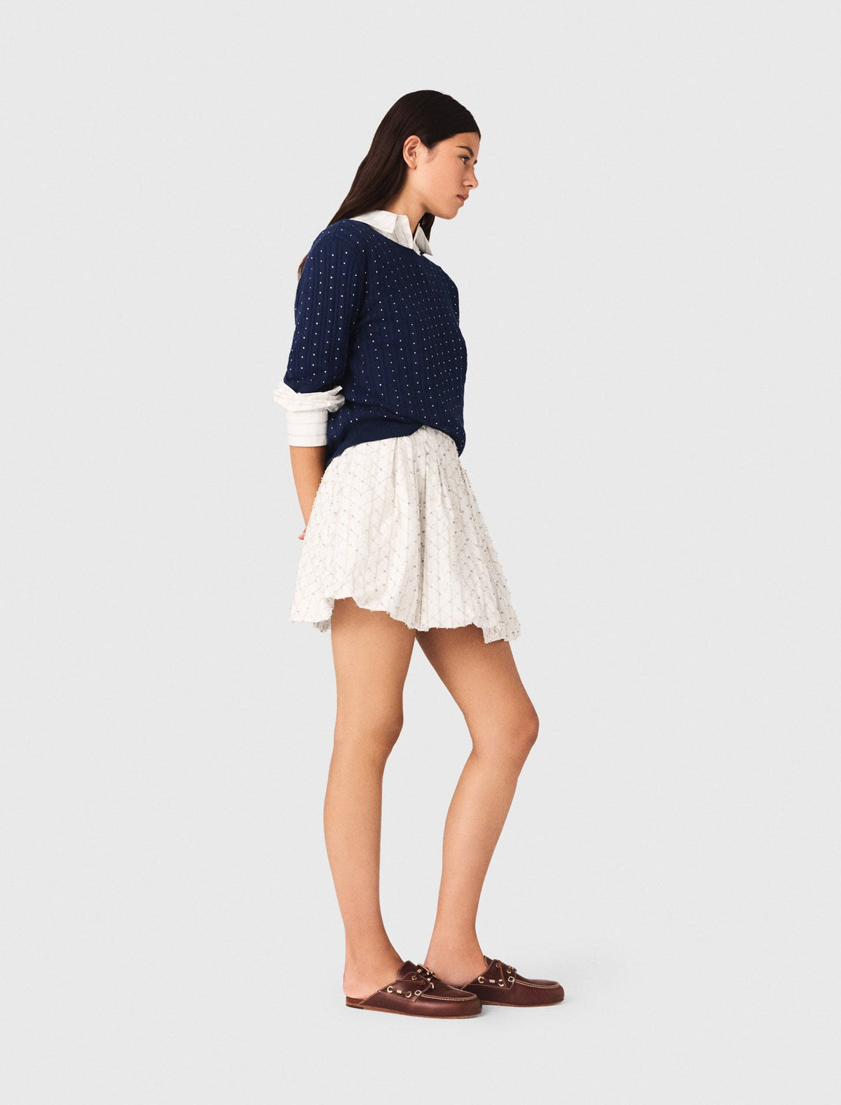 Beaded bubble skirt | Maje