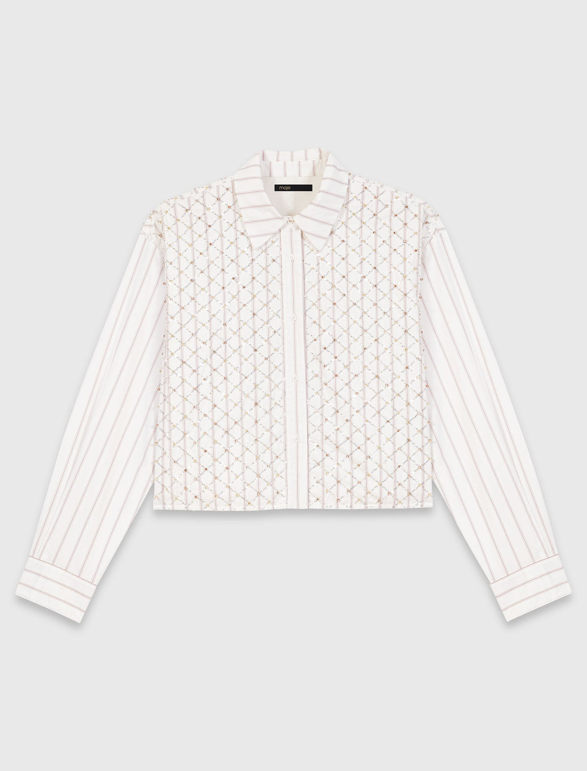 Beaded cropped shirt | Maje