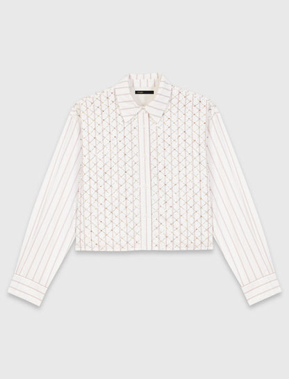 Beaded cropped shirt | Maje