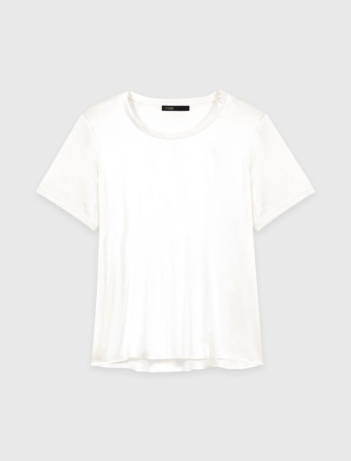 Short-sleeved silk top | Maje