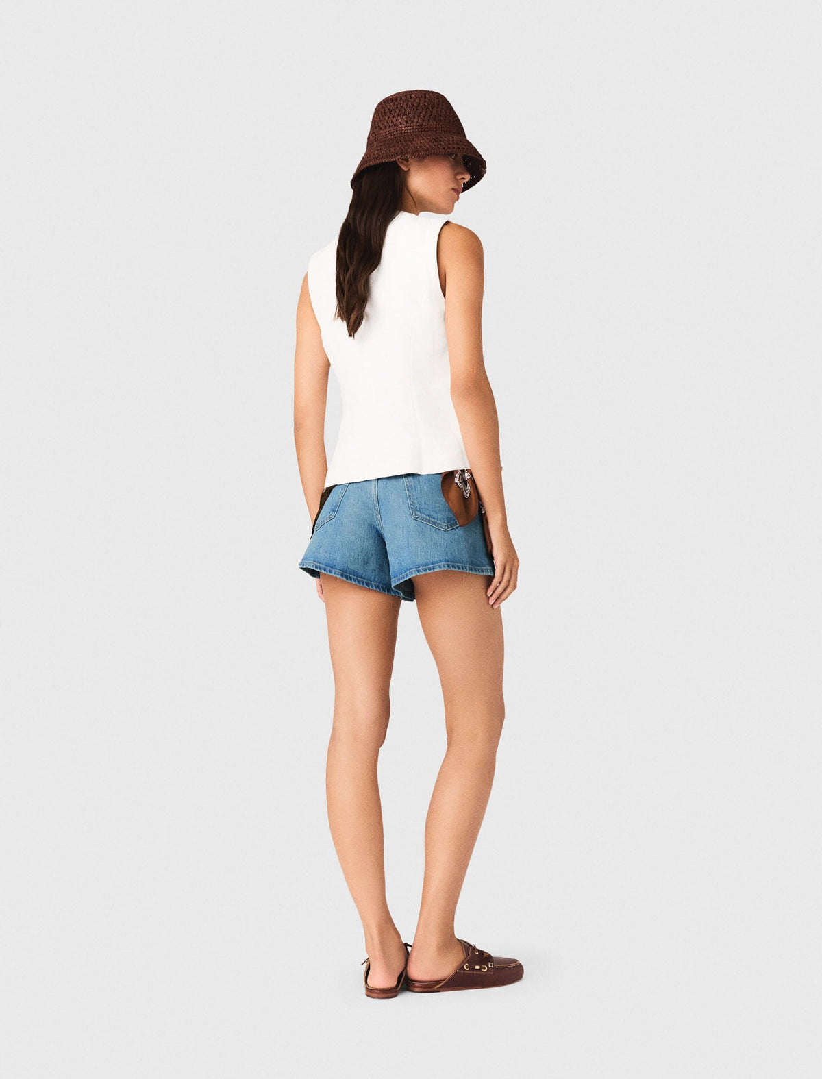 Embroidered linen-blend jacket | Maje