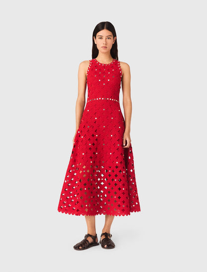 Mirrored crochet dress | Maje