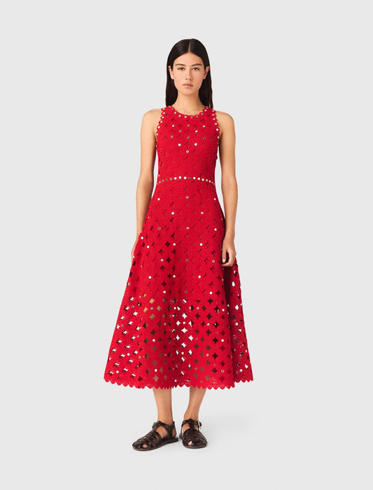 Mirrored crochet dress | Maje