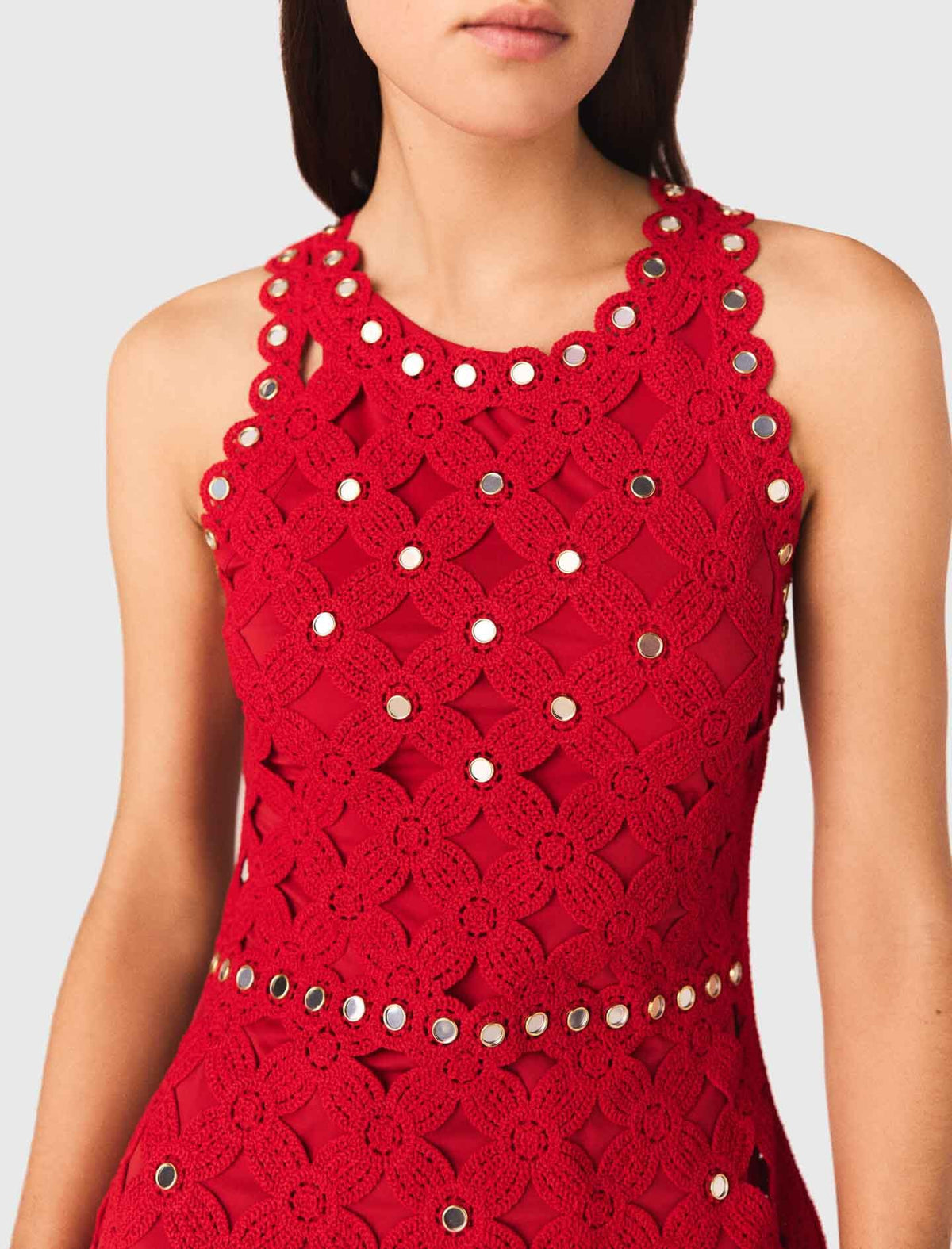 Mirrored crochet dress | Maje