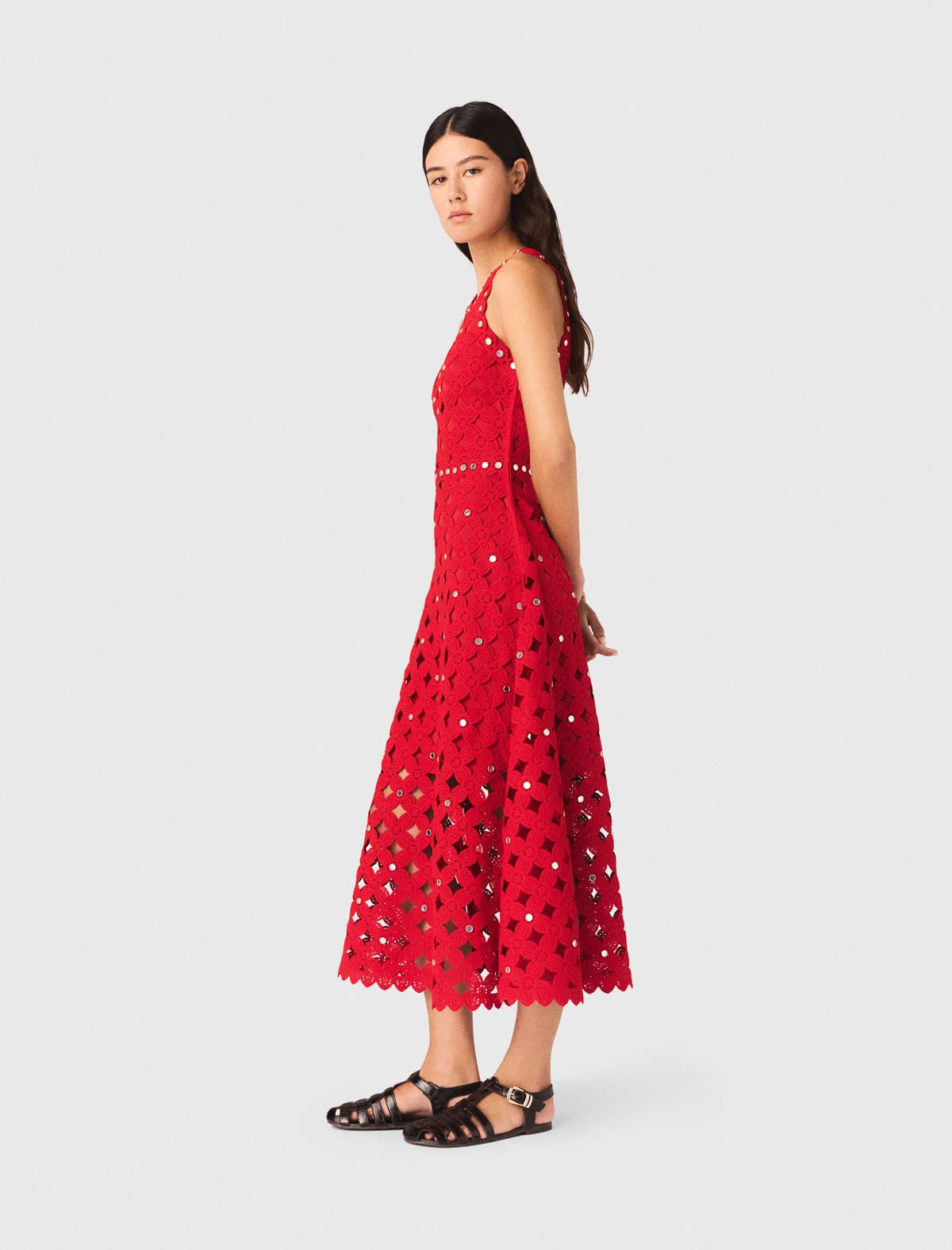 Mirrored crochet dress | Maje