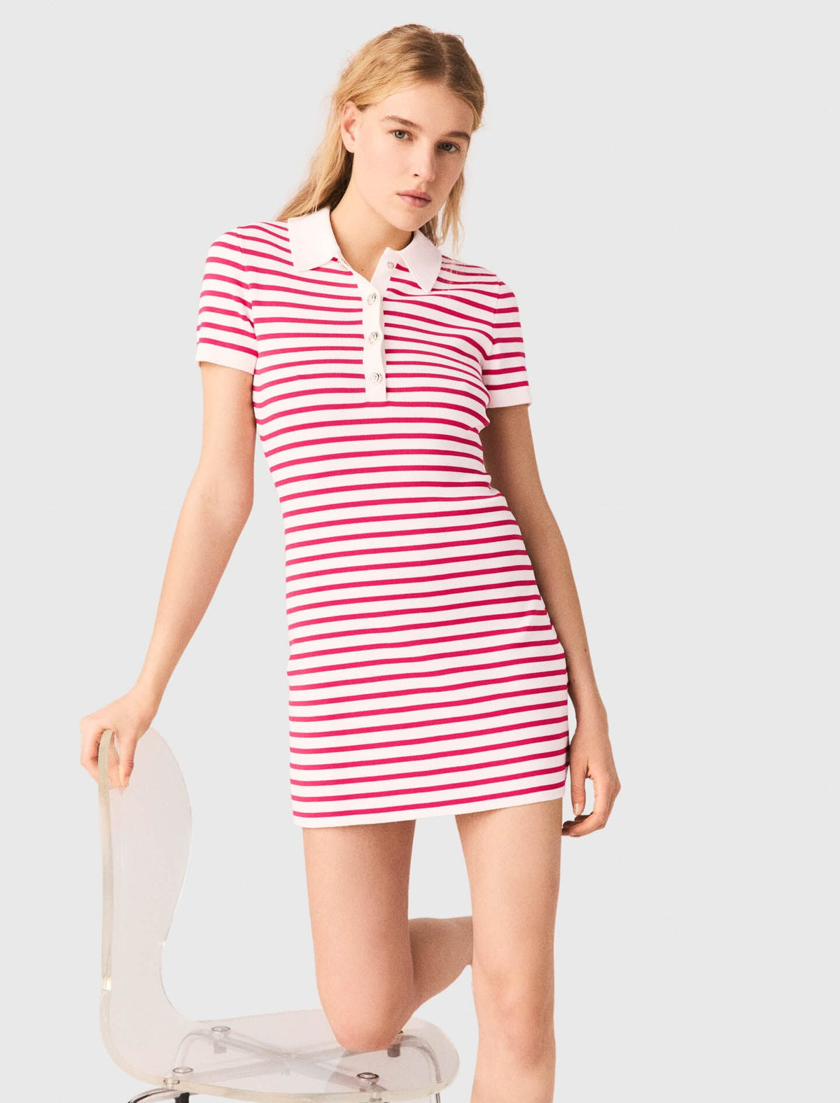 Striped polo dress | Maje