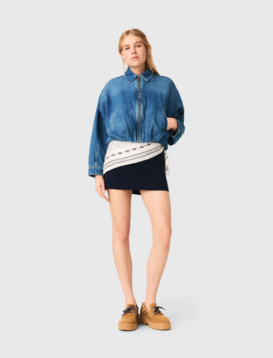 Denim bomber jacket | Maje