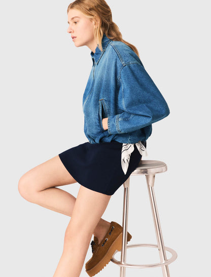 Denim bomber jacket | Maje
