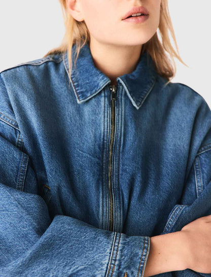 Denim bomber jacket | Maje