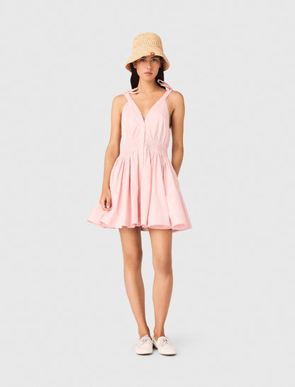 Short flared cotton dress | Maje