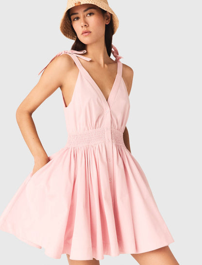 Short flared cotton dress | Maje