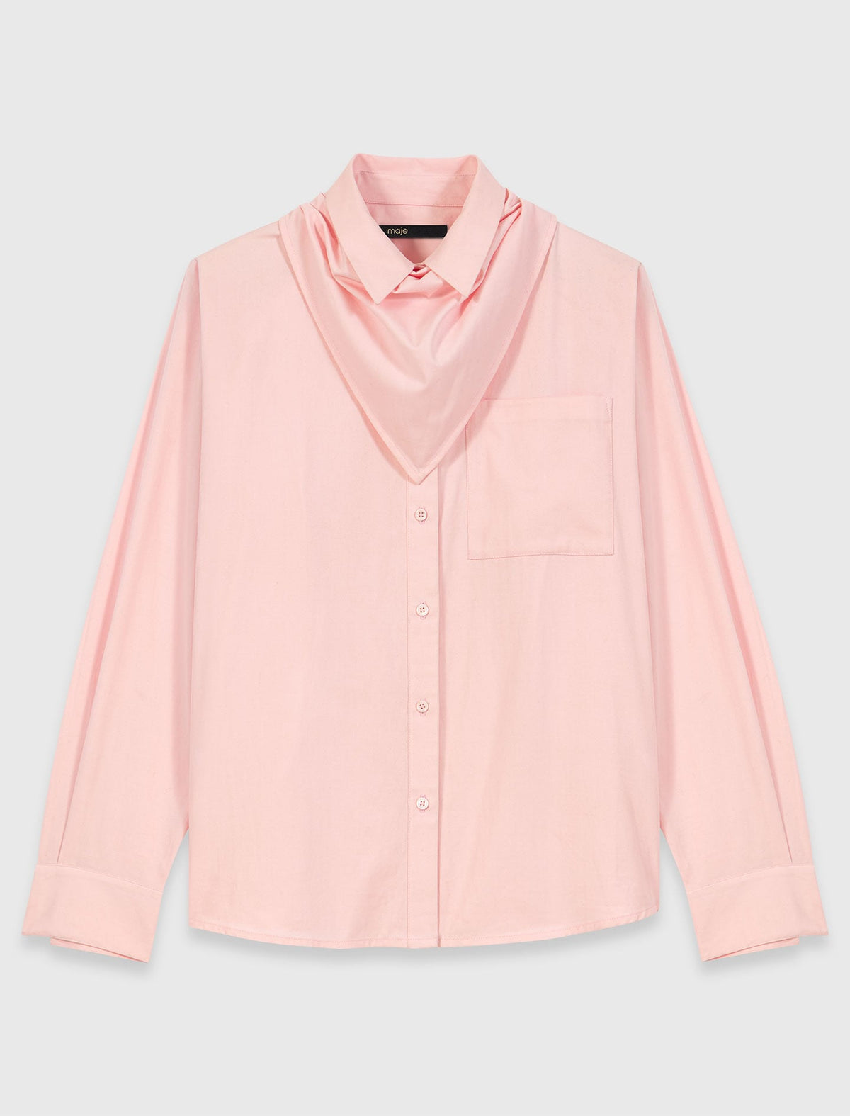 Shirt with removable scarf | Maje