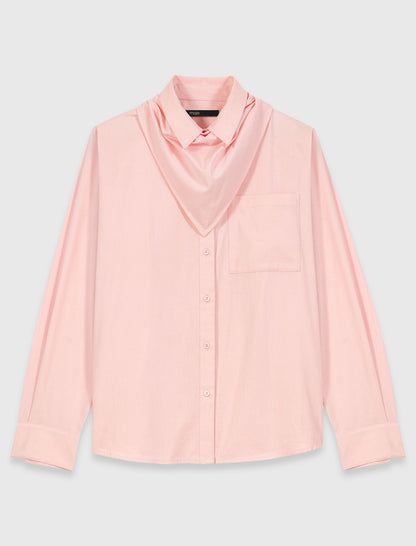 Shirt with removable scarf | Maje