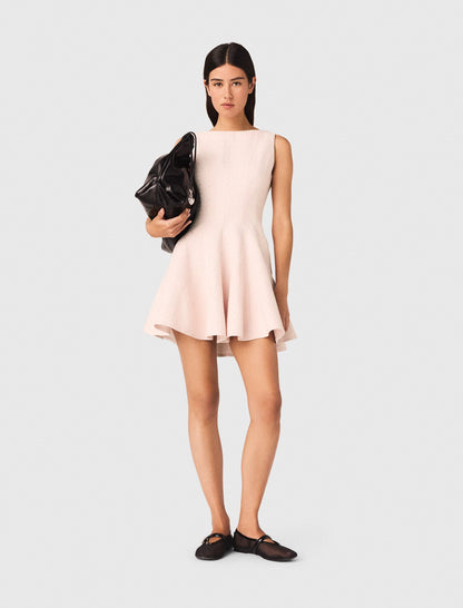 Short flared tweed dress | Maje