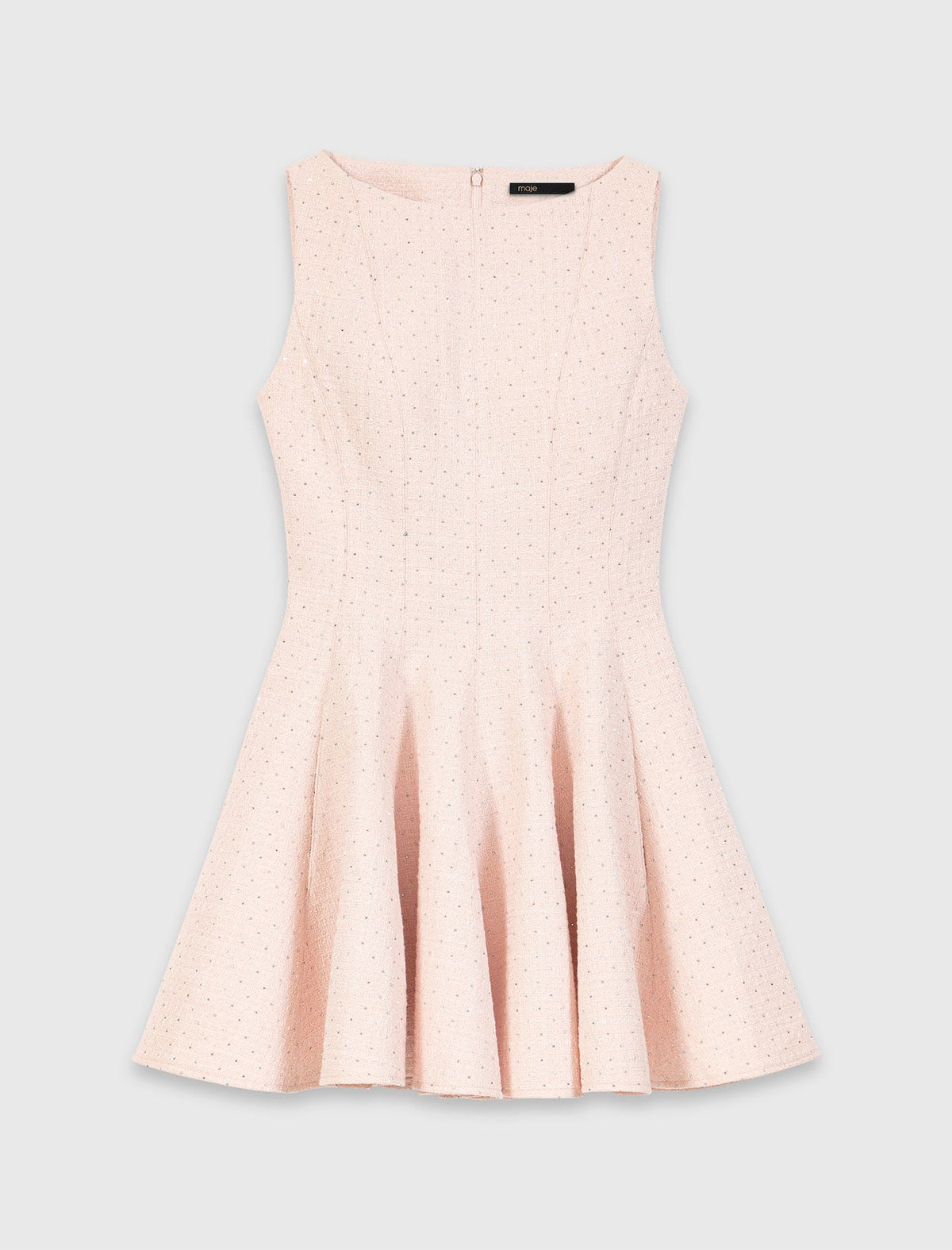 Short flared tweed dress | Maje