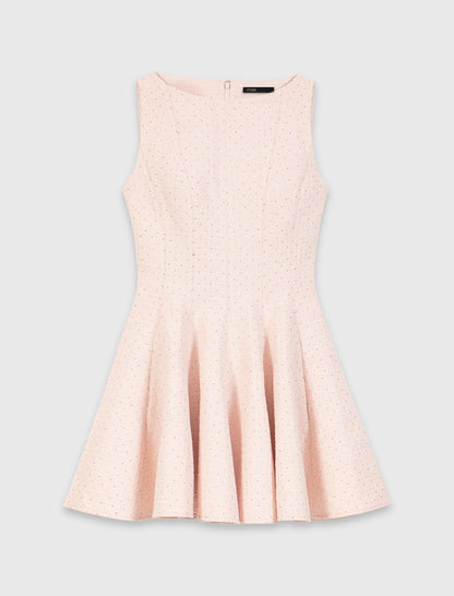 Short flared tweed dress | Maje