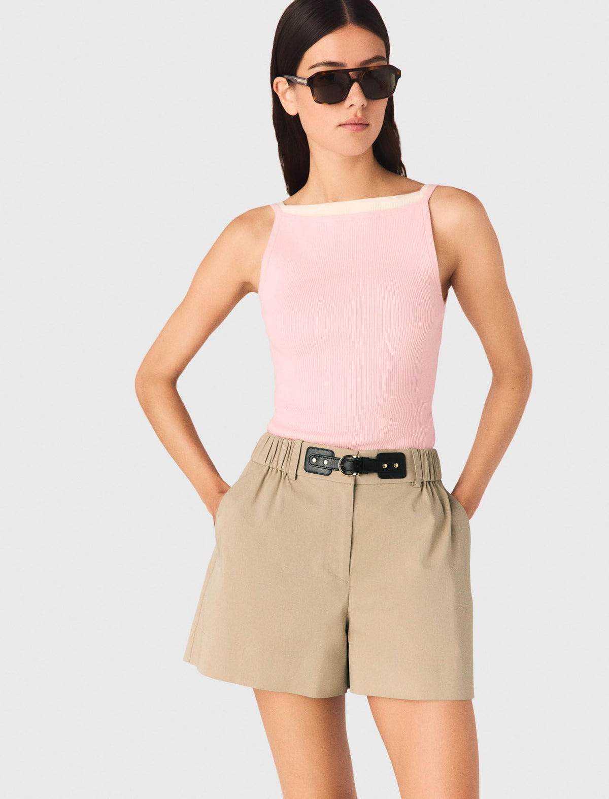 High straight-neck top | Maje