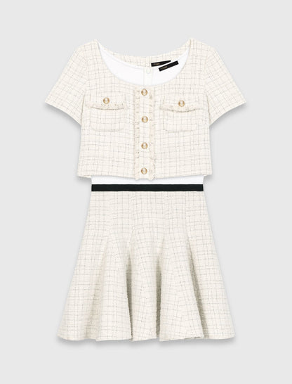 2-in-1 tweed dress | Maje