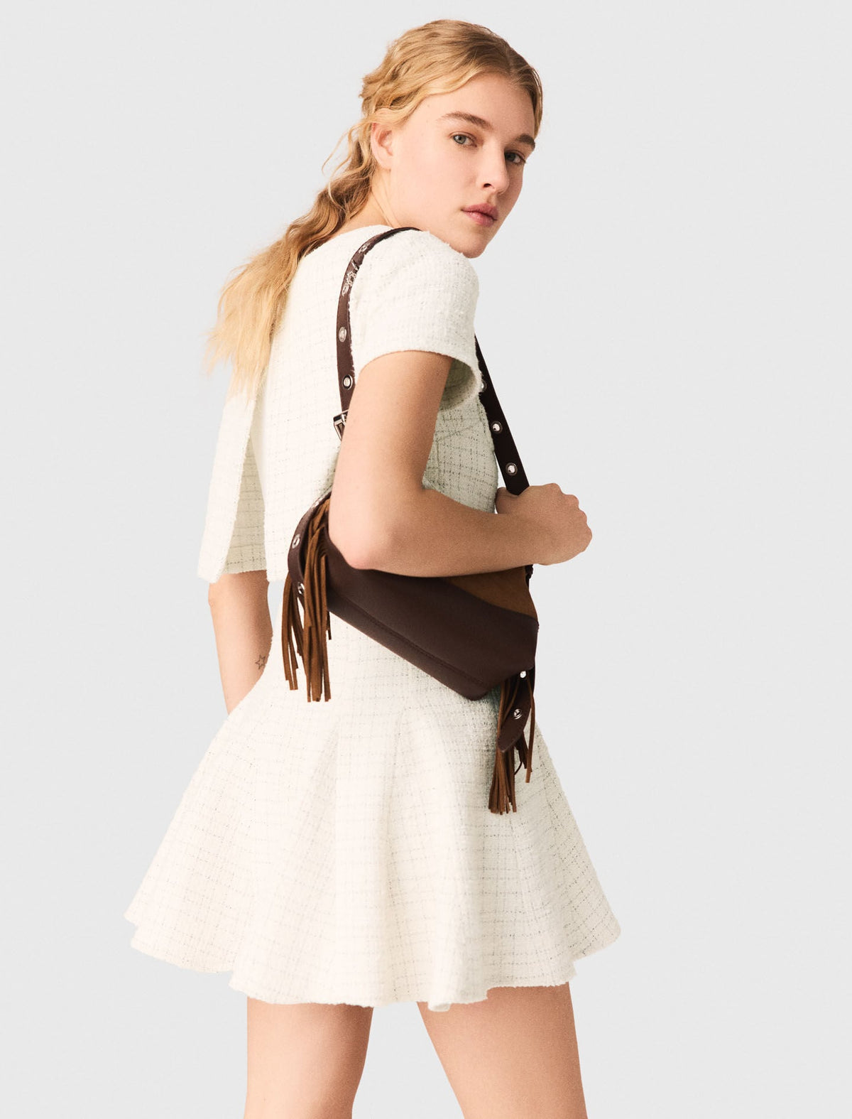 2-in-1 tweed dress | Maje