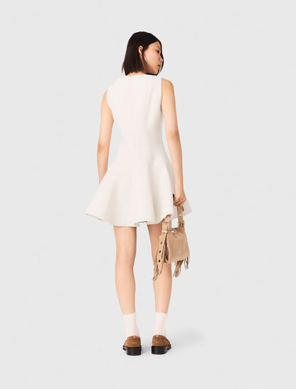 Short flared tweed dress | Maje